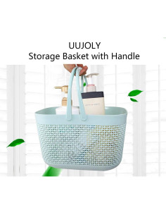 Cesta de Almacenamiento Plástico UUJOLY 31.75x19.05cm Verde 2