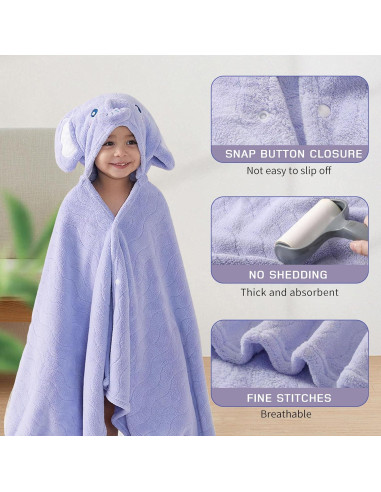 Juego de 2 Toallas con Capucha FOINEMYED 70x140 cm Niños