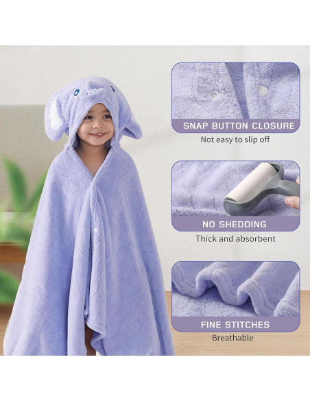 Juego de 2 Toallas con Capucha FOINEMYED 70x140 cm Niños