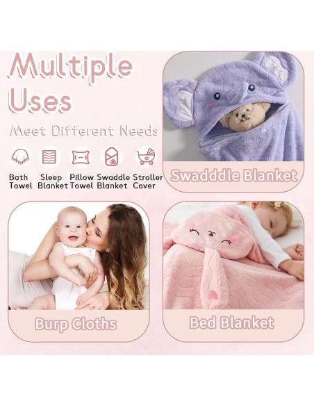 Juego de 2 Toallas con Capucha FOINEMYED 70x140 cm Niños