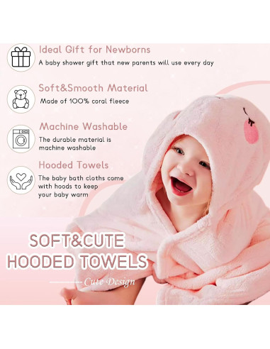 Juego de 2 Toallas con Capucha FOINEMYED 70x140 cm Niños