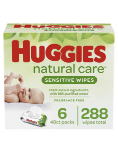 Toallitas Huggies Natural Care Sensibles 6 Paquetes 48 Unidades
