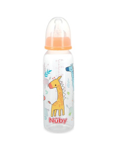 Botella Estándar Nuby 240 ml con Pezón Flujo Medio Libre BPA 2
