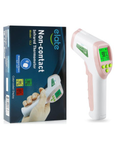 Termómetro Digital Infrarrojo Elate Rosa Sin Contacto Grado Médico