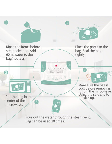 Bolsas Esterilizadoras de Microondas Horigen - 16 Paquetes