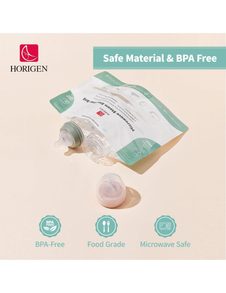 Bolsas Esterilizadoras de Microondas Horigen - 16 Paquetes