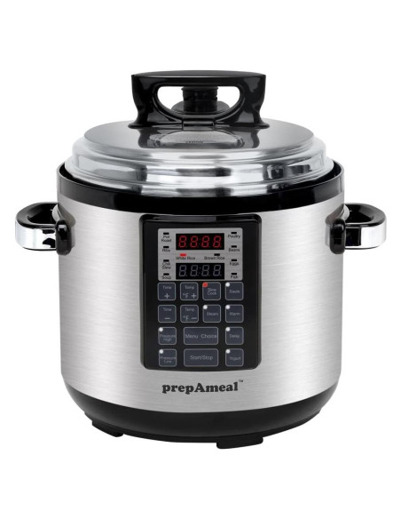 Olla a presión eléctrica prepAmeal 6QT 8 en 1 multifuncional