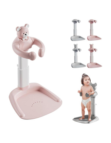 Soporte de Ducha para Bebés Ajustable Antideslizante Oso Gris