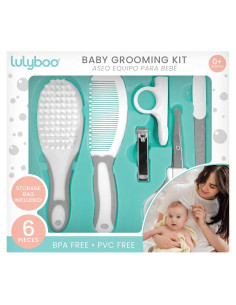 Kit de Aseo para Bebés Lulyboo 6 Piezas con Bolsa de Viaje