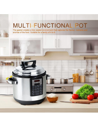Olla a presión eléctrica prepAmeal 6QT 8 en 1 multifuncional