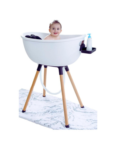 Bañera de Bebé Babu Bath BB1011X9 - Ergonomía y Soporte de Madera
