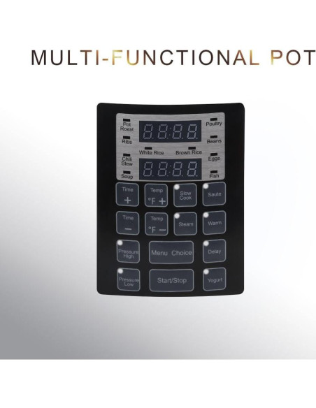 Olla a presión eléctrica prepAmeal 6QT 8 en 1 multifuncional