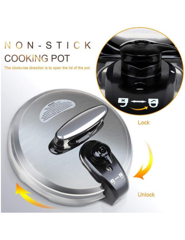 Olla a presión eléctrica prepAmeal 6QT 8 en 1 multifuncional