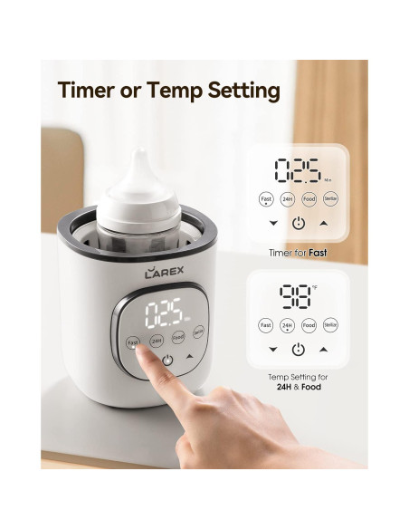 Calentador de Botellas LAREX 8 en 1, Rápido y Preciso, Libre de BPA Calentador de Botellas LAREX 8 en 1, Rápido y Preciso, Libre de BPA