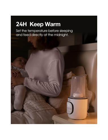 Calentador de Botellas LAREX 8 en 1, Rápido y Preciso, Libre de BPA