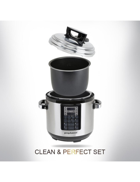 Olla a presión eléctrica prepAmeal 6QT 8 en 1 multifuncional
