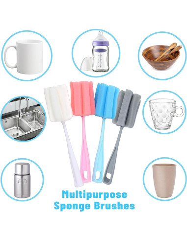 Esponja Limpiadora para Botellas INVODA 4 Pcs 23.5 cm
