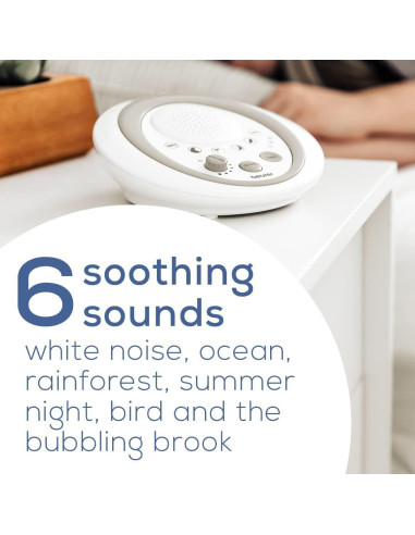 Máquina de Ruido Blanco Beurer WN50, 6 Sonidos Relajantes, Portátil