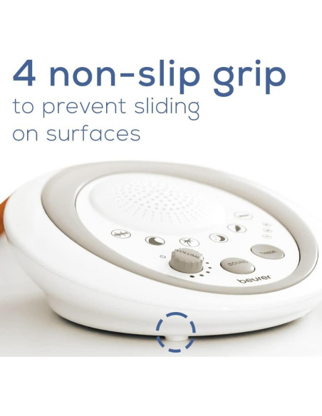 Máquina de Ruido Blanco Beurer WN50, 6 Sonidos Relajantes, Portátil