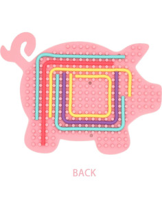 Tablero Sensorial Kiibru Cerdo - Juguete Educativo 3+ Años 2