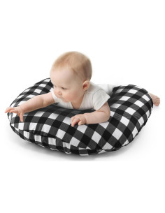 Cojín de Lactancia The Peanutshell Cuadros Blanco y Negro