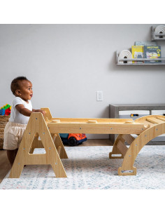 Avenlur Arce 5-en-1 Gimnasio Montessori para Bebés - Escalador, Tobogán, Balancín 2