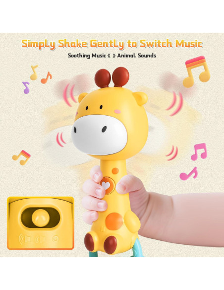 Sonajero Musical Jirafa Geniegoo para Bebés 6-18 Meses