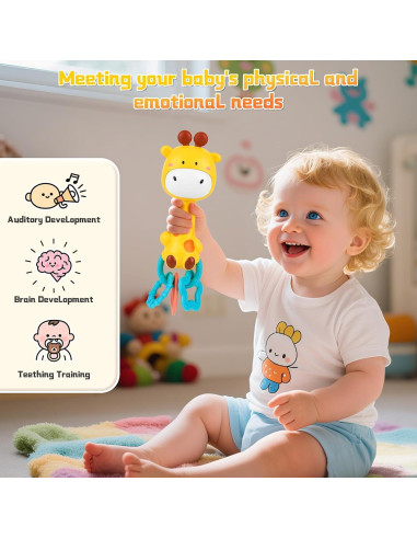 Sonajero Musical Jirafa Geniegoo para Bebés 6-18 Meses