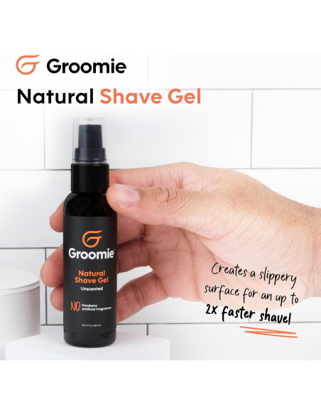 Gel de Afeitar Natural Groomie 60ml - Suave para Piel Sensible