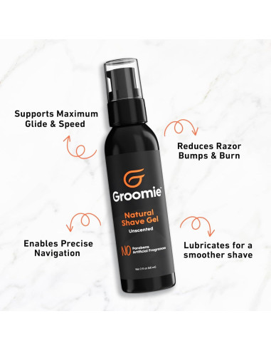 Gel de Afeitar Natural Groomie 60ml - Suave para Piel Sensible