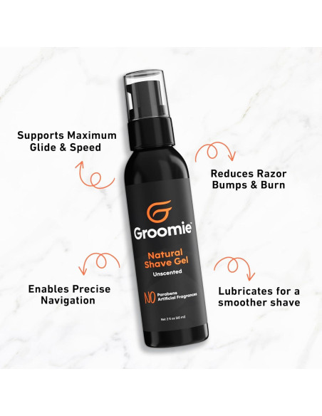 Gel de Afeitar Natural Groomie 60ml - Suave para Piel Sensible