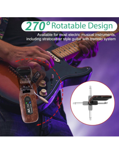 Transmisor y Receptor Inalámbrico AKLOT para Guitarra 5.8GHz