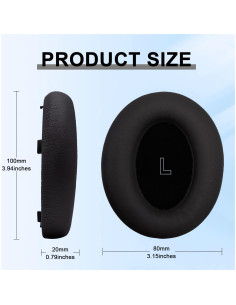 Almohadillas de Reemplazo para Auriculares Bose QC Ultra - Negro 2