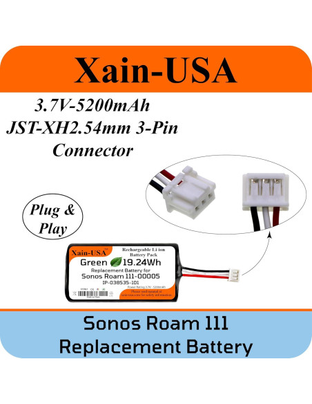 Batería de Reemplazo Sonos Roam 111 5200mAh Li-ion 3.7V