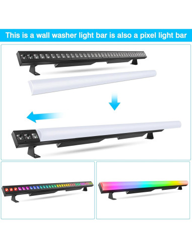 Barra de Luz LED OPPSK 120W 36 LEDs RGBW DMX 100cm