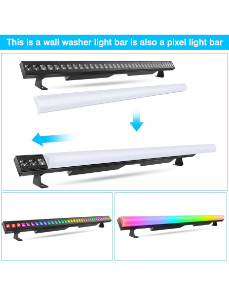 Barra de Luz LED OPPSK 120W 36 LEDs RGBW DMX 100cm