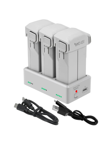 Hub de Carga Hanatora para DJI Mini 3/4 - Carga 3 Baterías