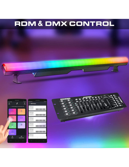 Barra de Luz LED OPPSK 120W 36 LEDs RGBW DMX 100cm