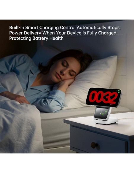 Estación de Carga Inalámbrica 3 en 1 GUSGU con Pantalla Estación de Carga Inalámbrica 3 en 1 GUSGU con Pantalla