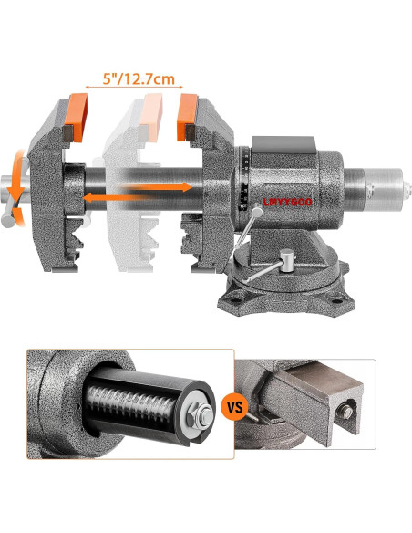 Prensa de banco LMYYGOO 5" alta resistencia 5500 lbs