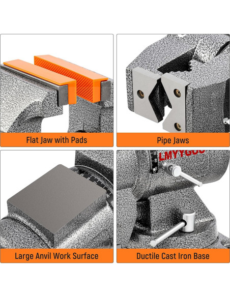 Prensa de banco LMYYGOO 5" alta resistencia 5500 lbs
