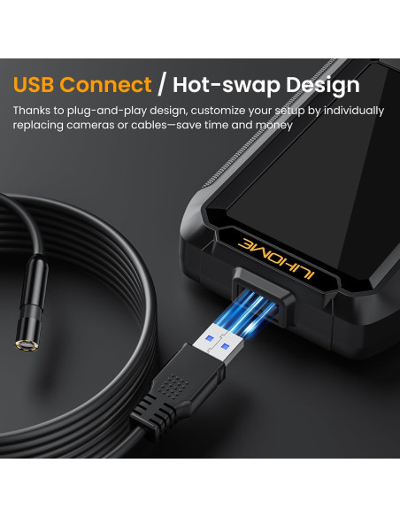 Endoscopio Industrial ILIHOME T40AV 1080P HD 5m IP67