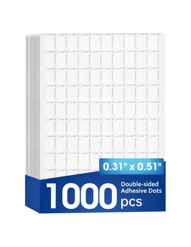 Puntos Adhesivos Doble Cara AROIC 1000 Pcs 0.79x1.29 cm
