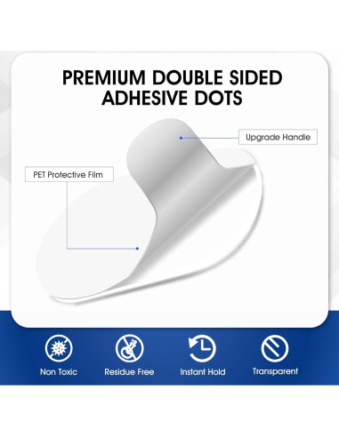 Puntos Adhesivos Doble Cara AROIC 1000 Pcs 0.79x1.29 cm