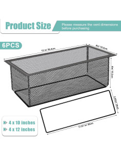 Cubierta de Registro de Piso Anglekai 4x12 Pulgadas 6 Piezas 2