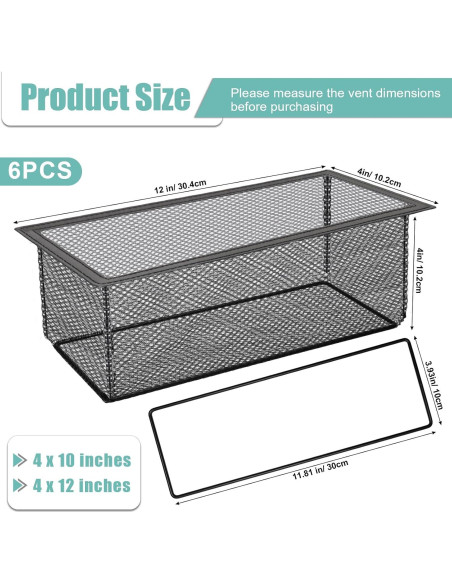 Cubierta de Registro de Piso Anglekai 4x12 Pulgadas 6 Piezas