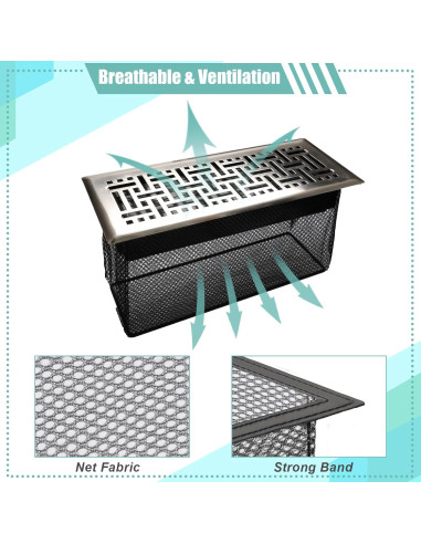 Cubierta de Registro de Piso Anglekai 4x12 Pulgadas 6 Piezas