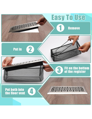 Cubierta de Registro de Piso Anglekai 4x12 Pulgadas 6 Piezas