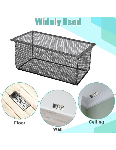 Cubierta de Registro de Piso Anglekai 4x12 Pulgadas 6 Piezas