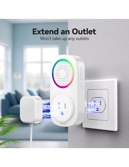 Timbre Inalámbrico Autopropulsado TECKNET - 60 Melodías, IP66